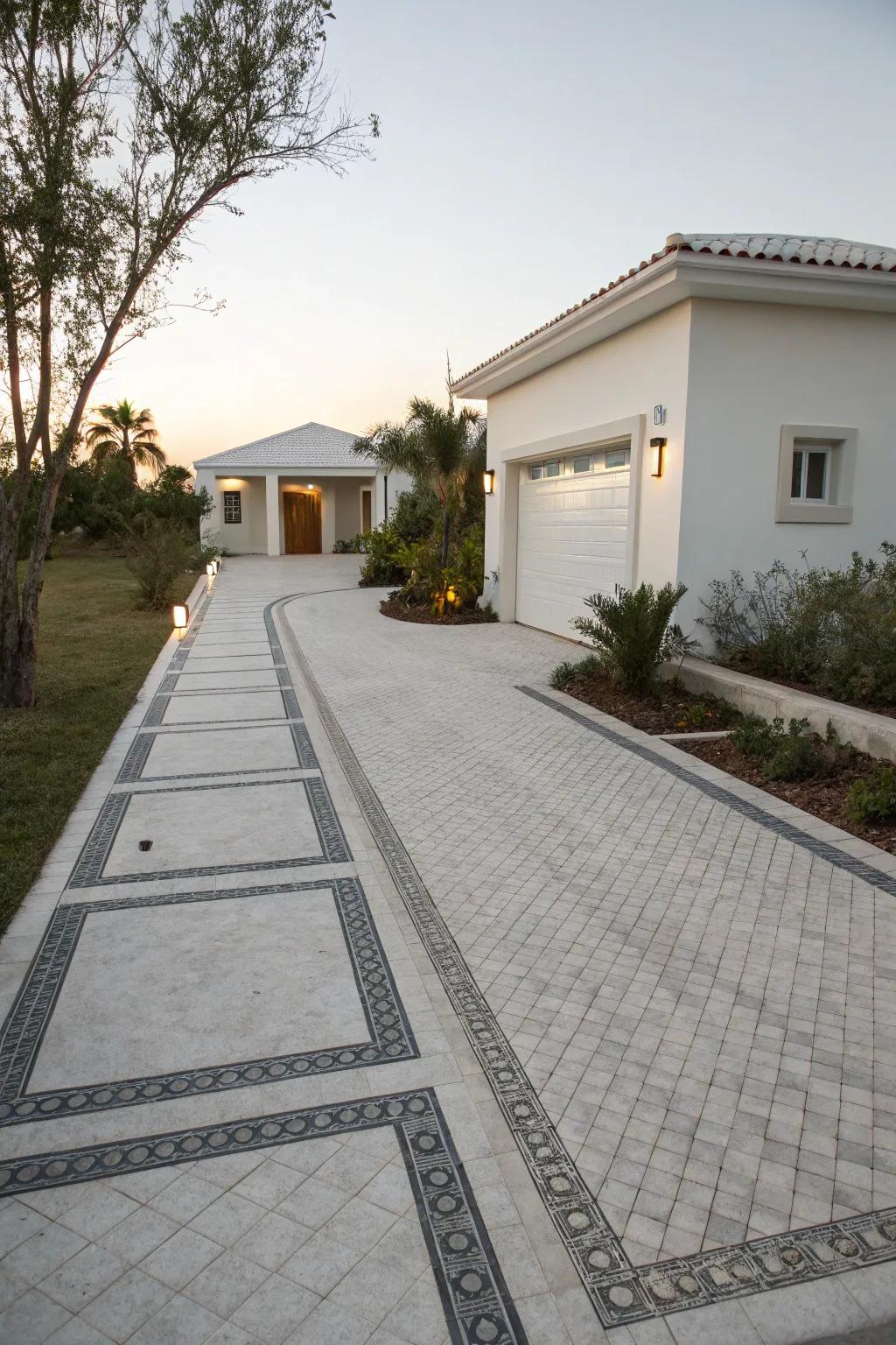 Delicate borders offer a tidy finish.