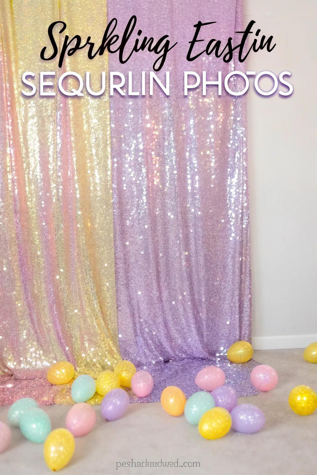 A shimmering disk setting introduces a touch of glamour to Easter visuals.