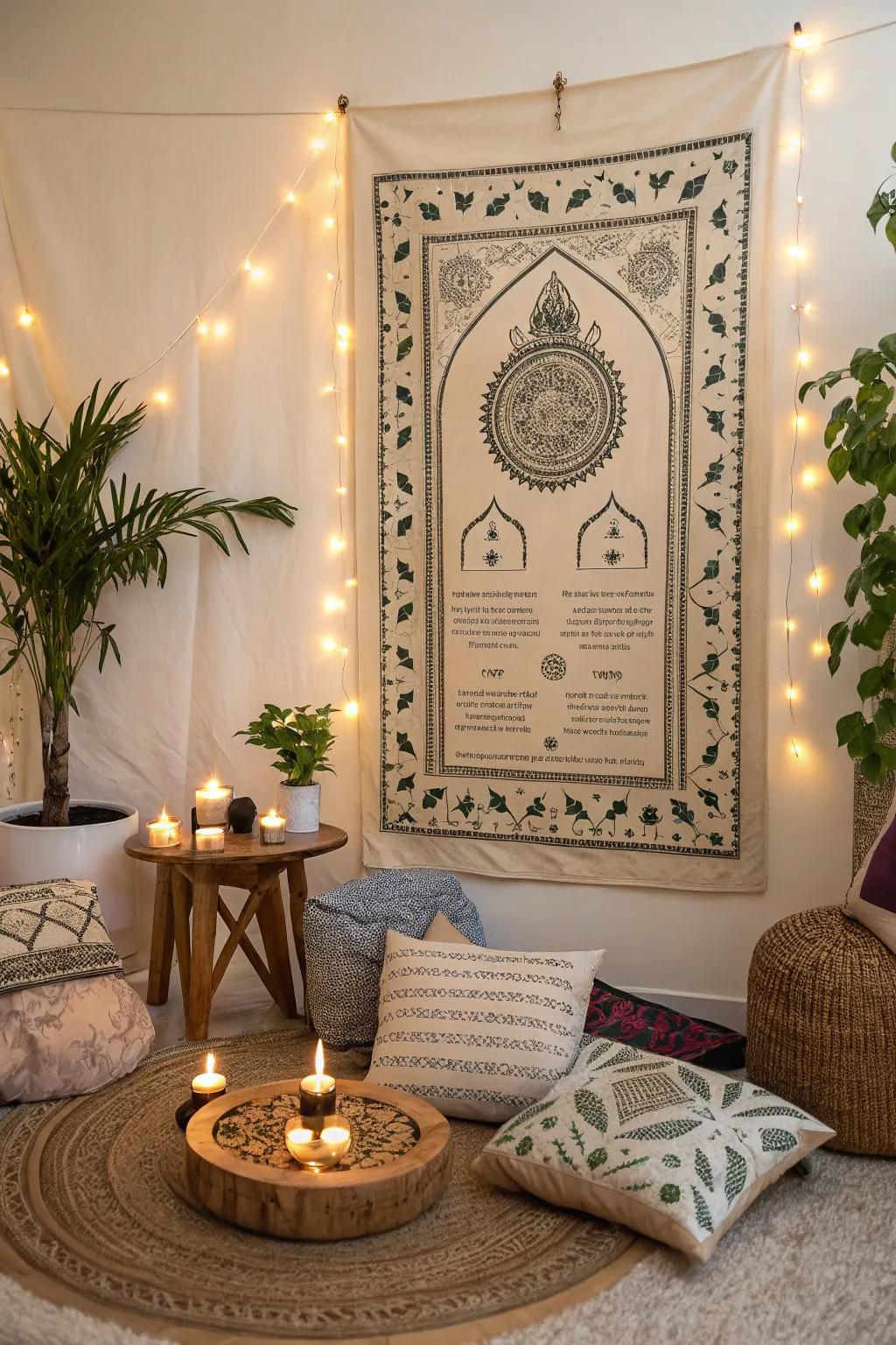 Personalized prayer artwork provides daily encouragement.