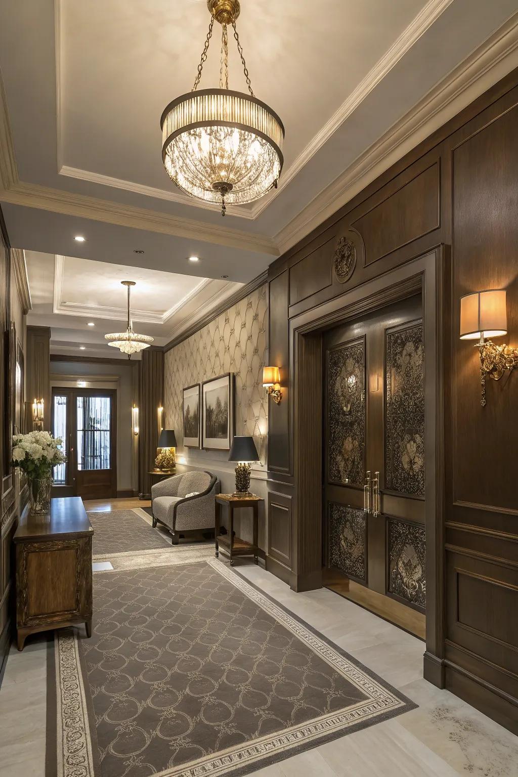 Embrace sophistication using brown gray tones.