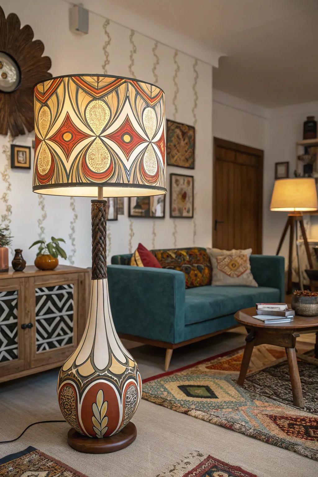 Abstract artistry with a creative radiance.