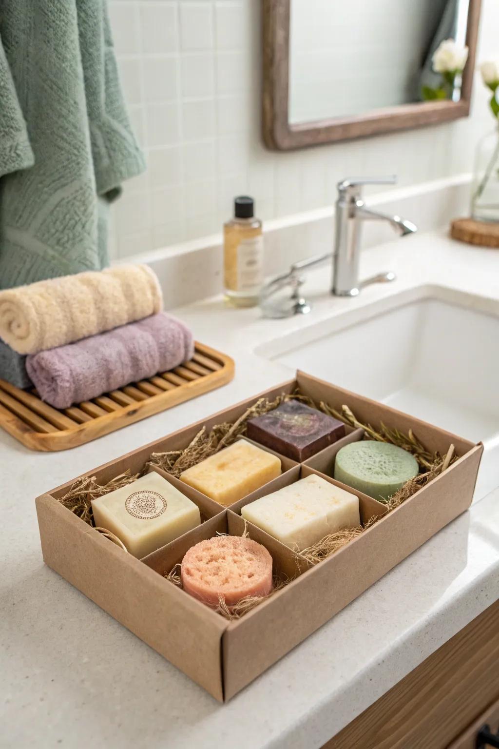 Indulge in self-care with a set of natural handcrafted cleansers.