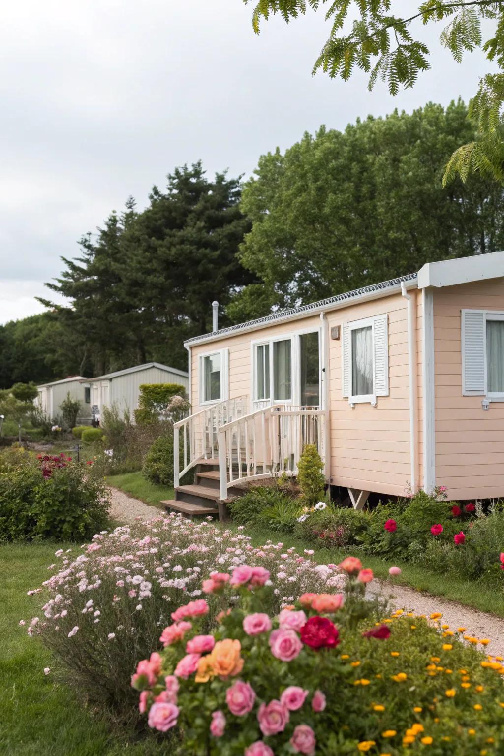 Pale rose offers a soft and charming exterior.