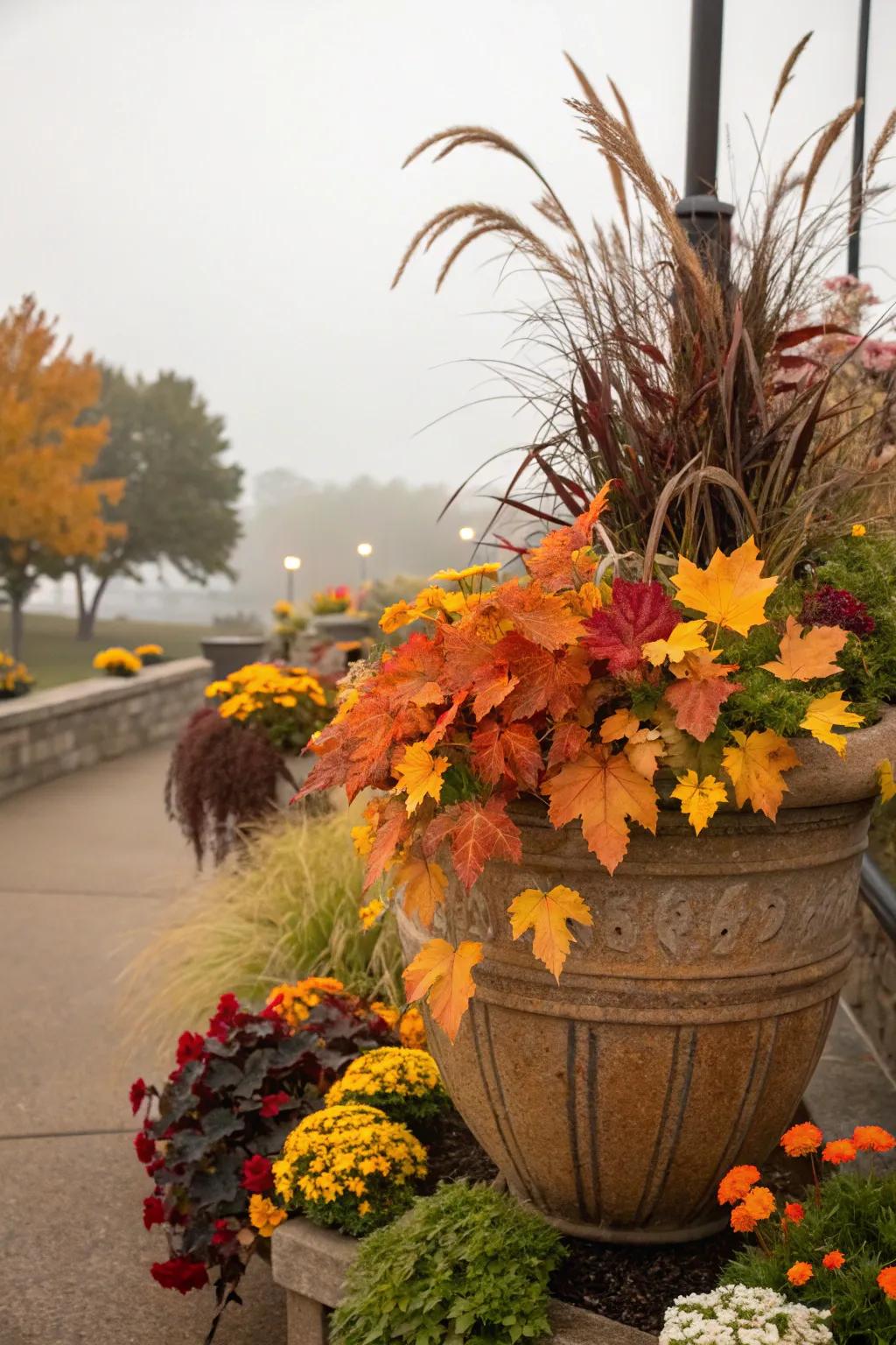 Soft lighting adds magic to fall evenings.
