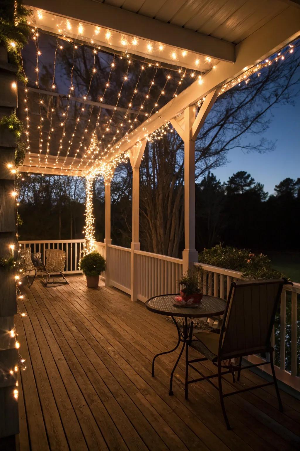 Sprite illuminations append warmth and capriciousness to your fall porch.