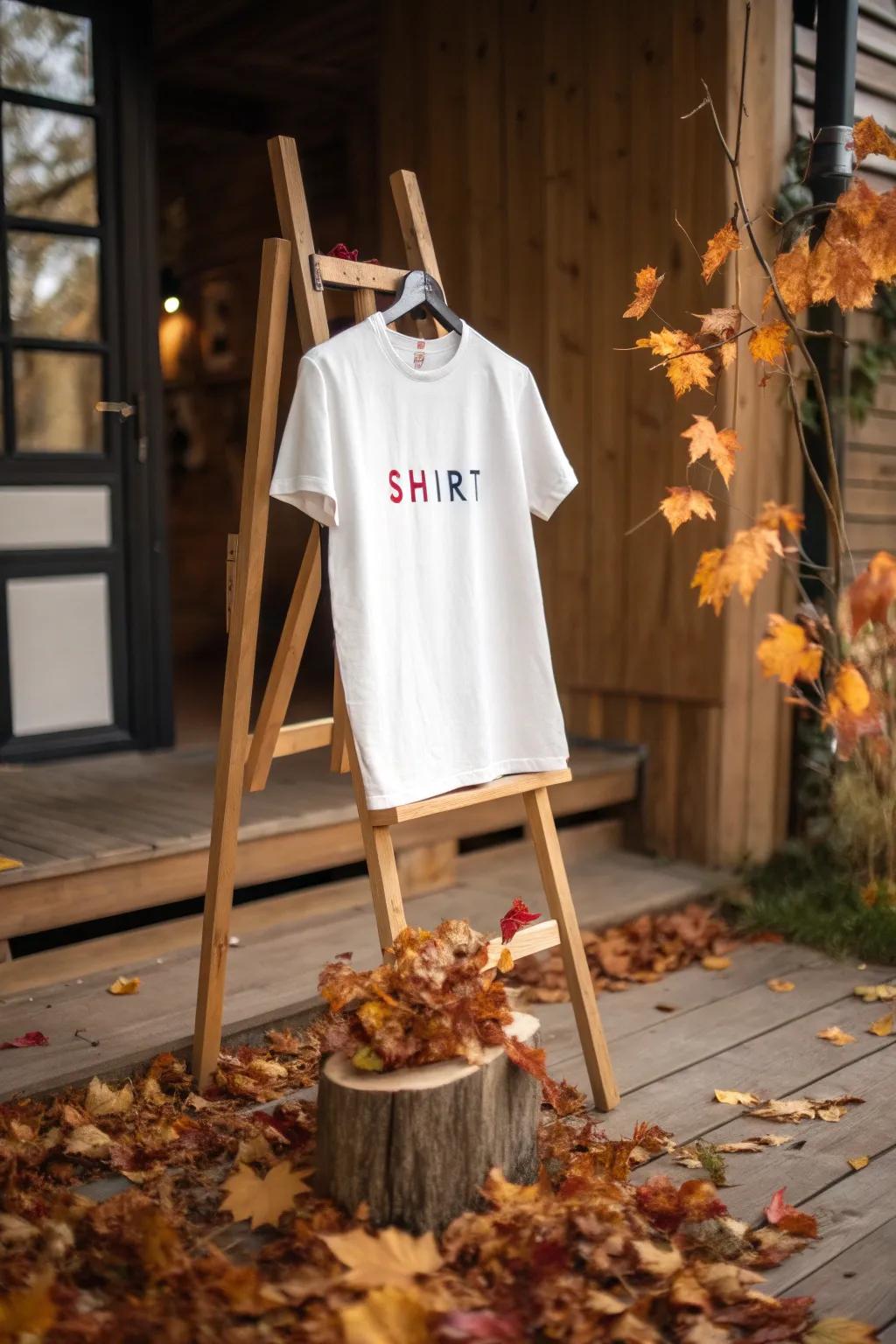 Shirts with bold typography make a striking fall fashion statement.