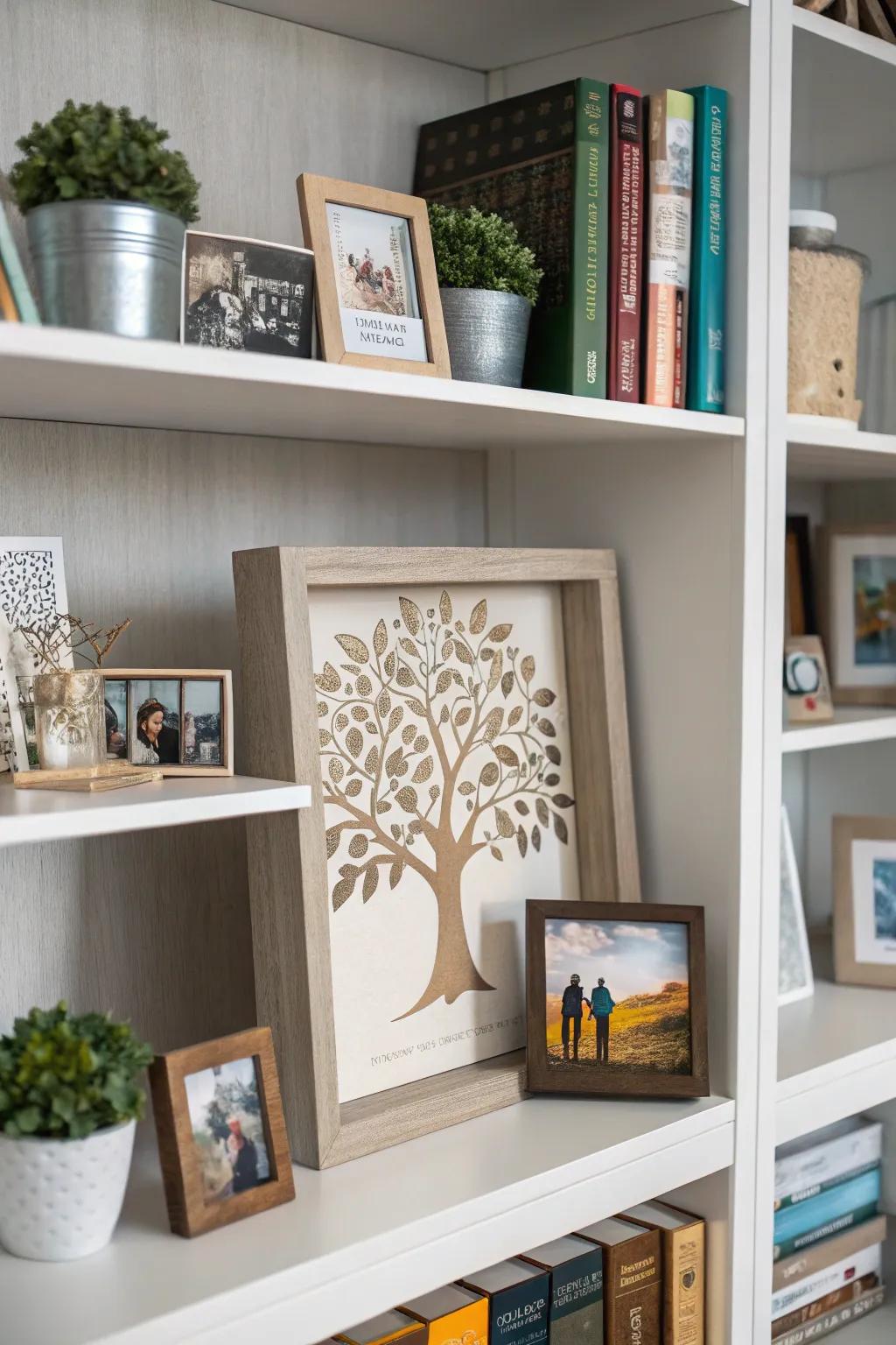 Memory boxes offer a tactile way to showcase family history.