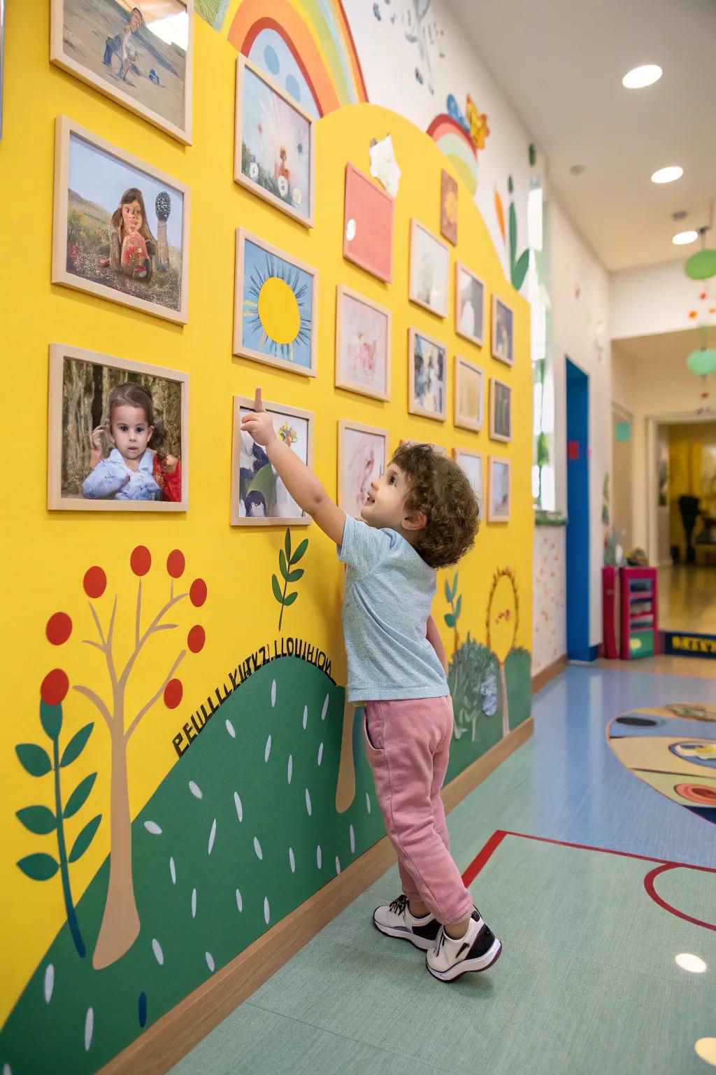 Engaging walls involve kids.