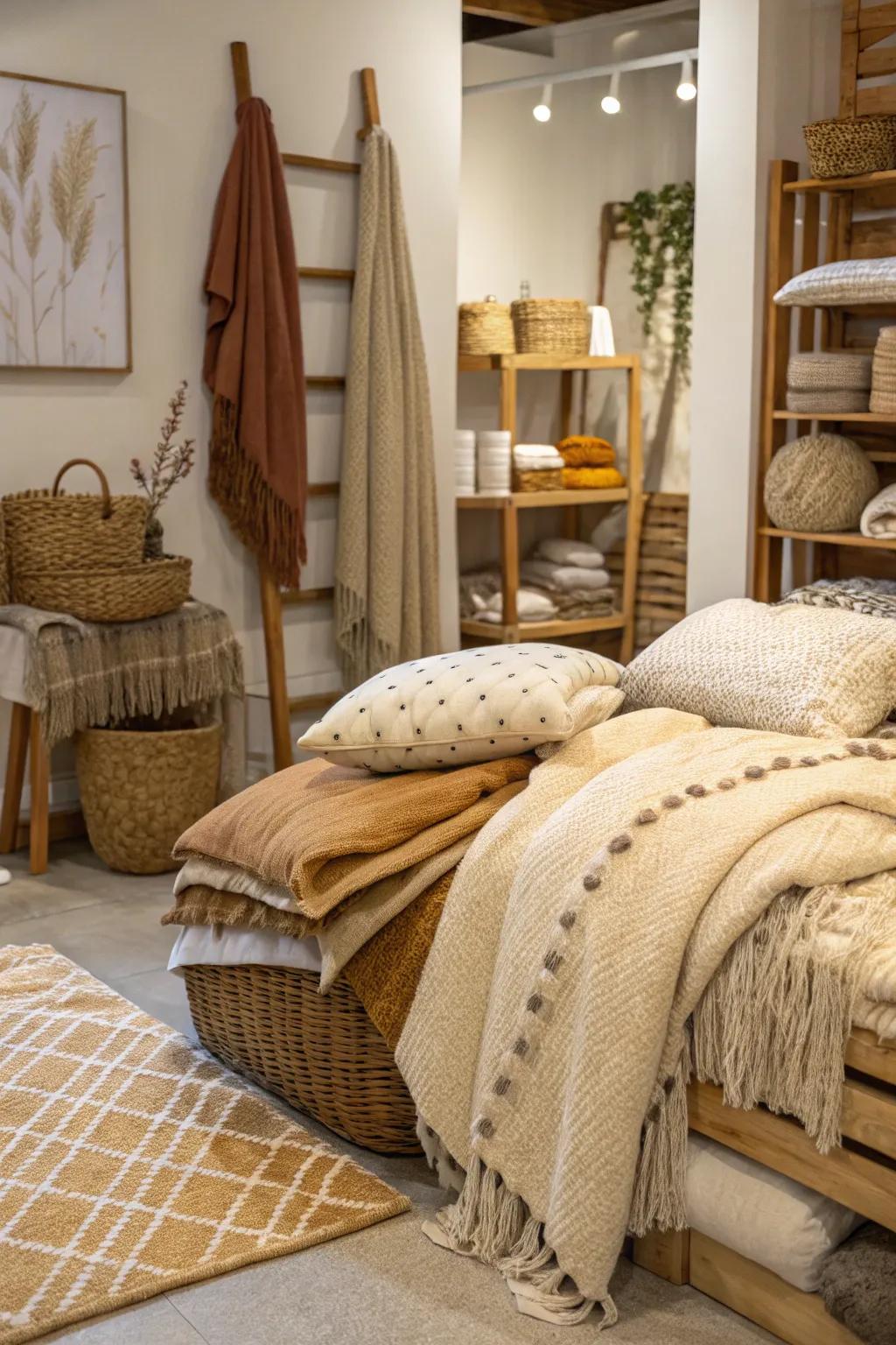 Plant-based materials enhance comfort and well-being.