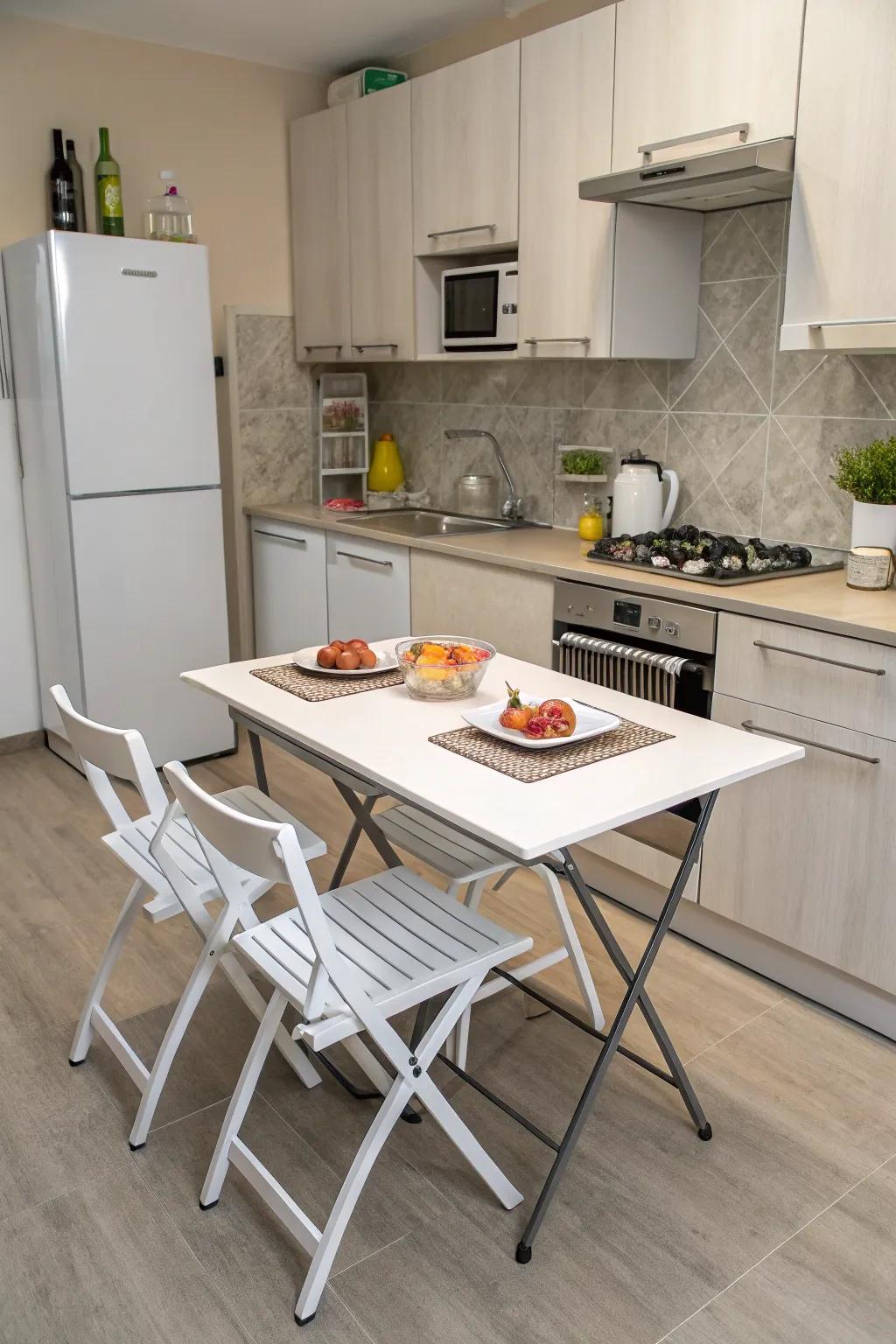 Flexible furniture: Maximize your kitchen space.