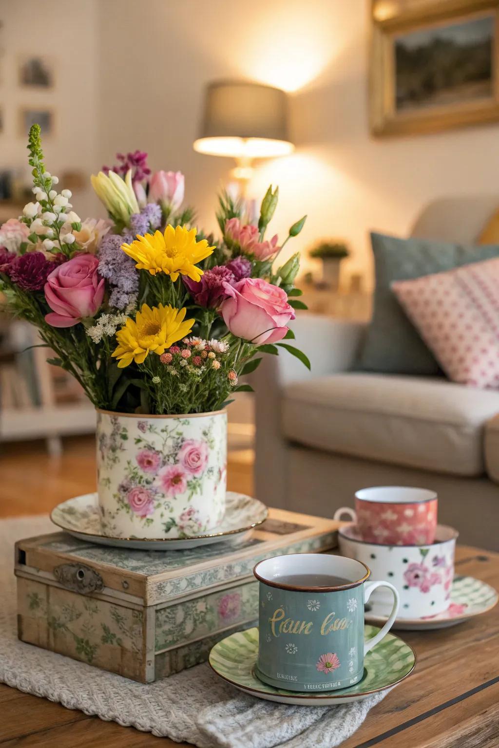 Unexpected containers inject a creative twist to floral displays.
