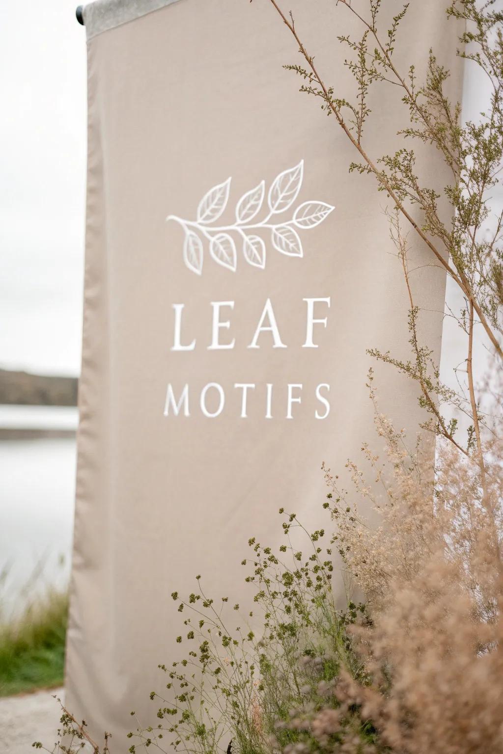Subtle leaf motifs improve natural charm.