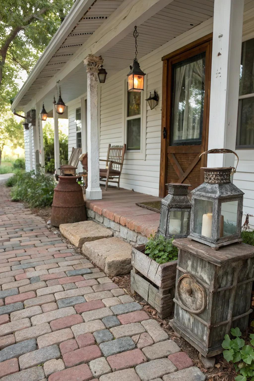 Reclaimed materials add rustic charm and character.