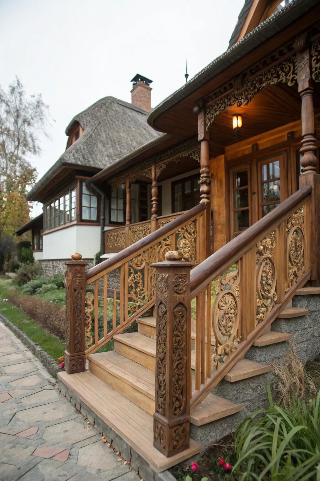 Custom carvings inject personal charm and individuality.