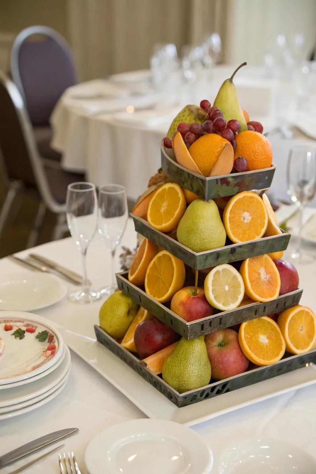 With hidden fruit treasures, surprise centerpieces provide a delightful twist.