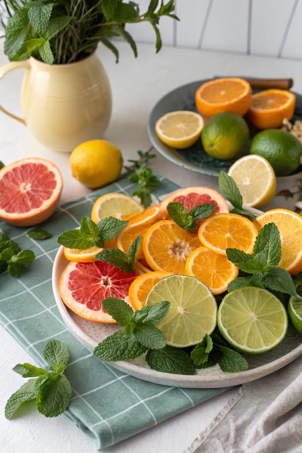 A fragrant fruit and herb blend for your table.