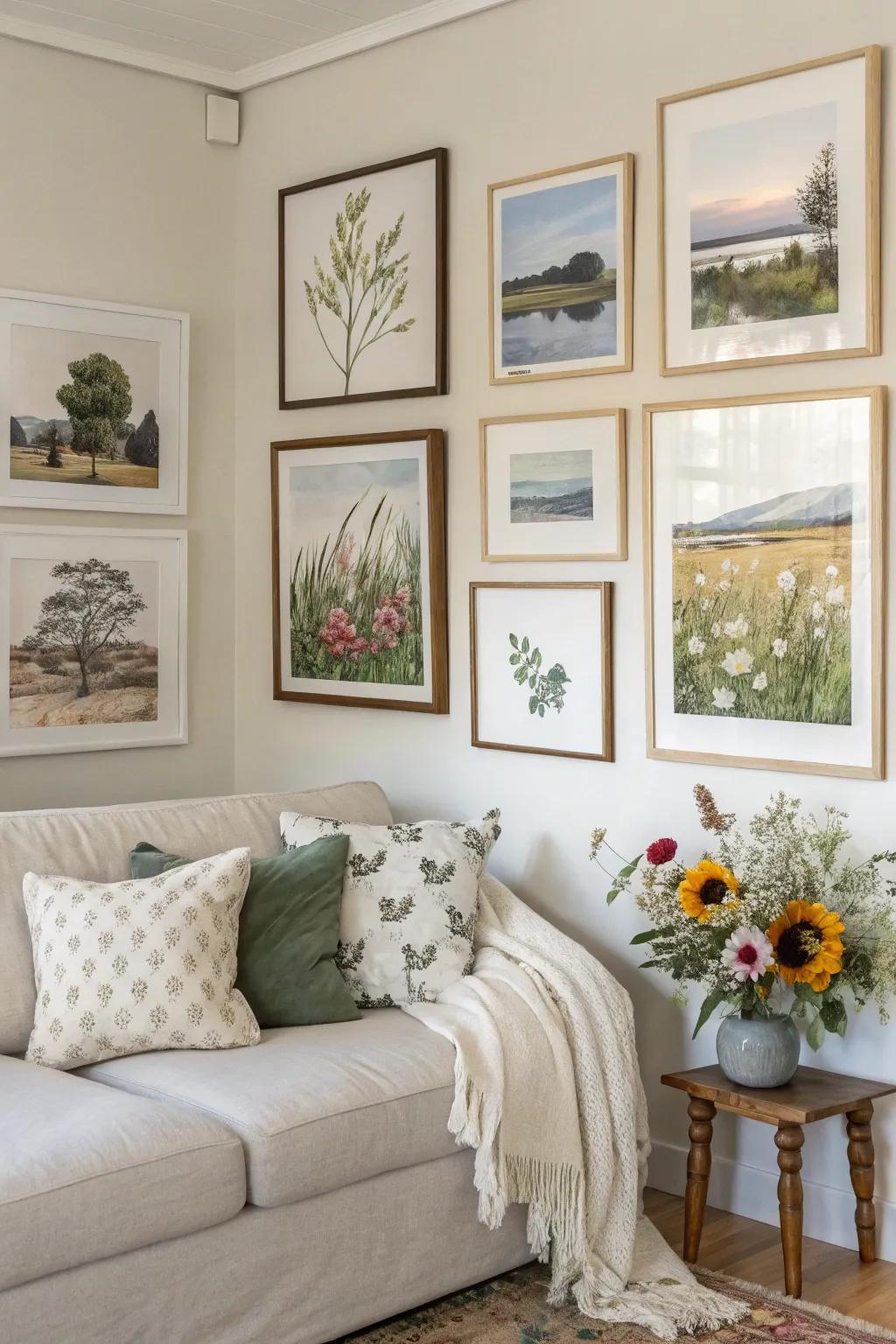 Nature-inspired elements adding tranquility and serenity to the space.