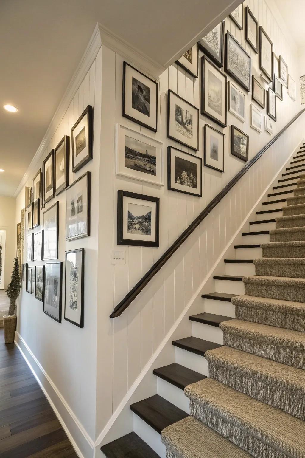 Monochrome art offers a streamlined and ageless appeal.