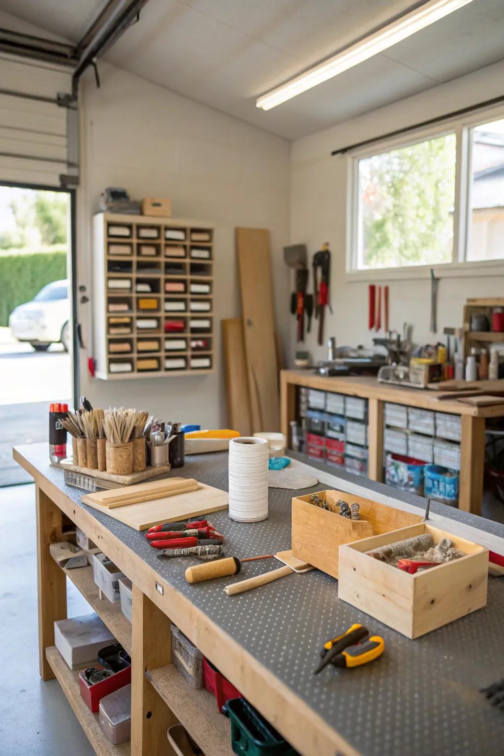 A studio craft space for creativity and personal expression.