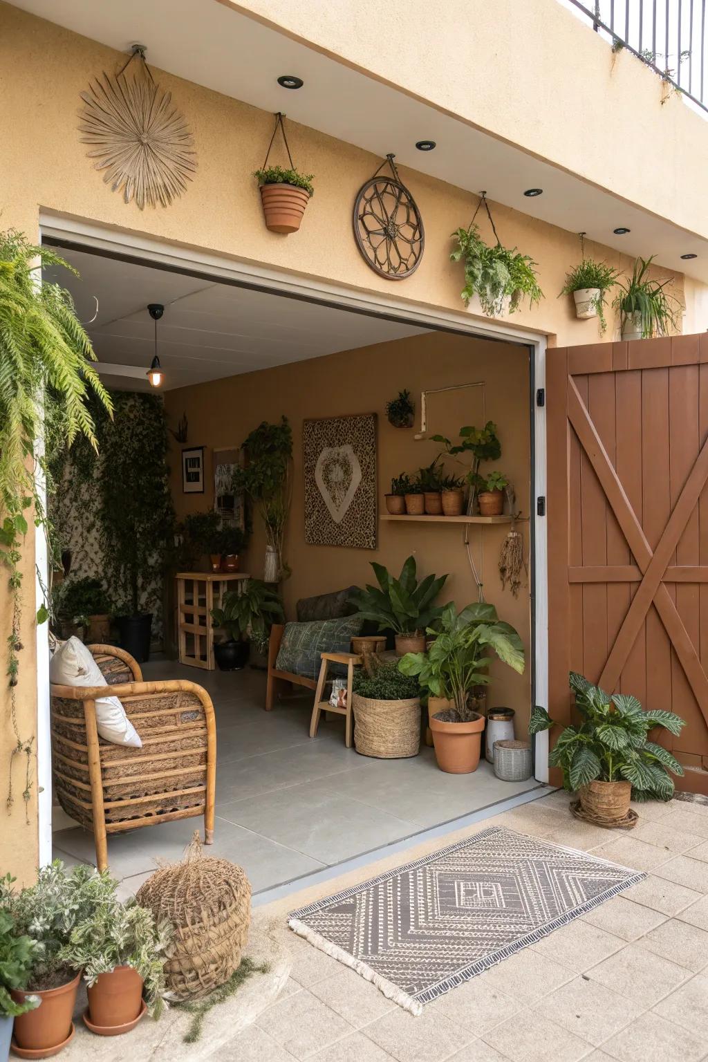 Eco-friendly neutral tones create a soothing space.