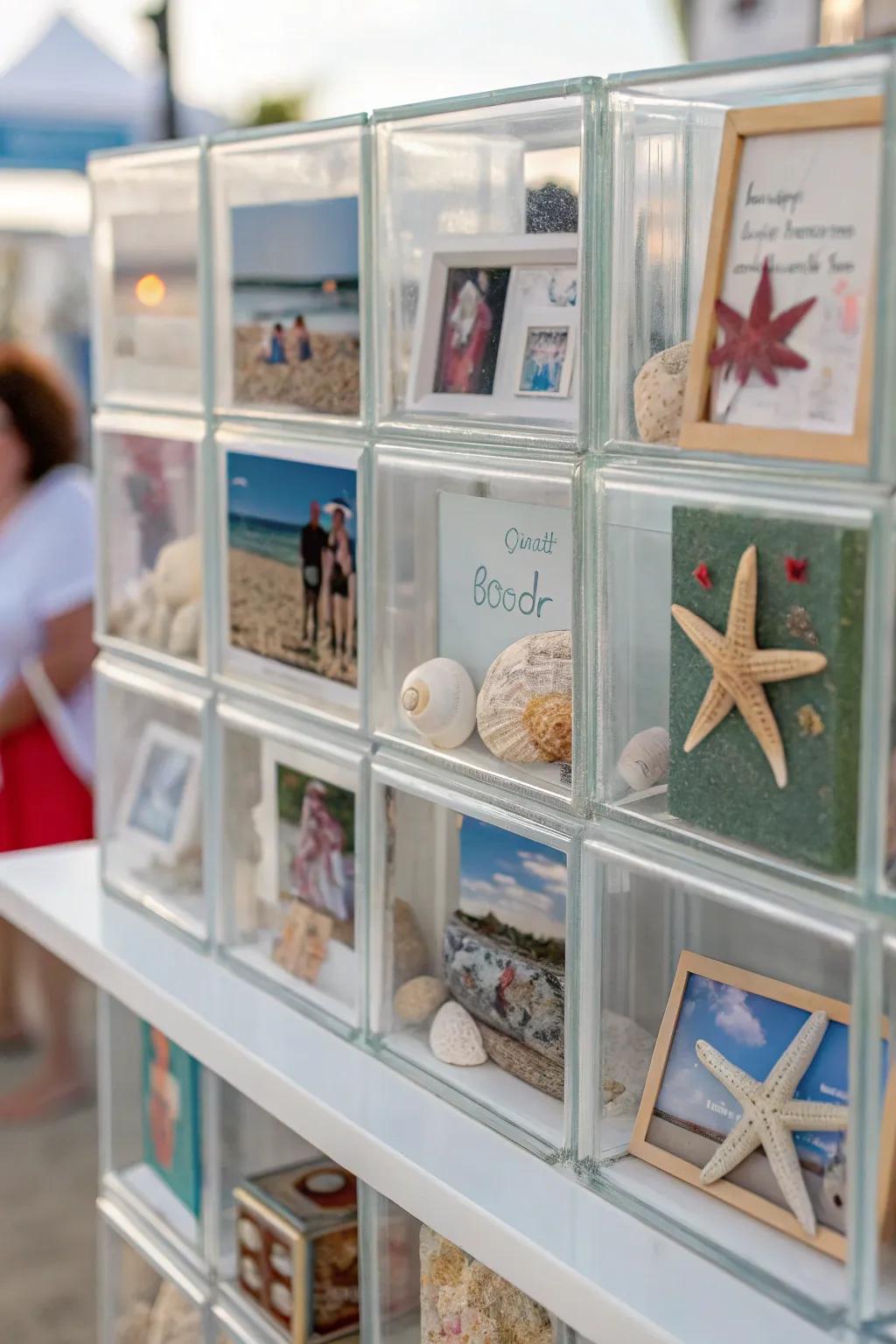 Glass bricks transformed into personalized vacation keepsakes.