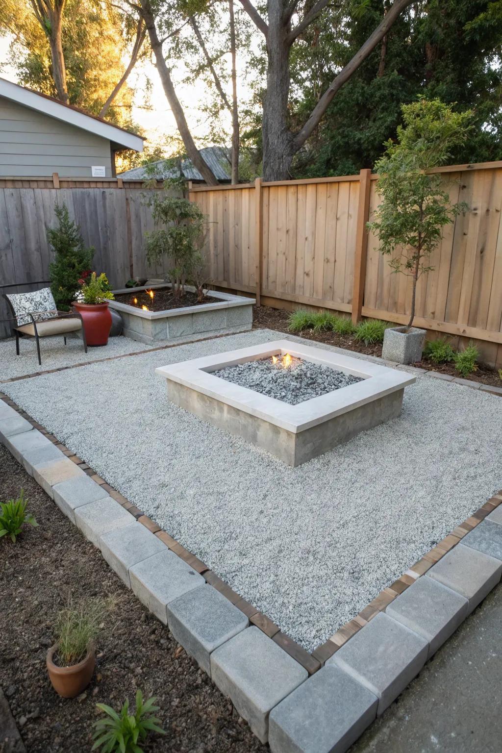 Unique fire feature shapes add a distinctive touch.