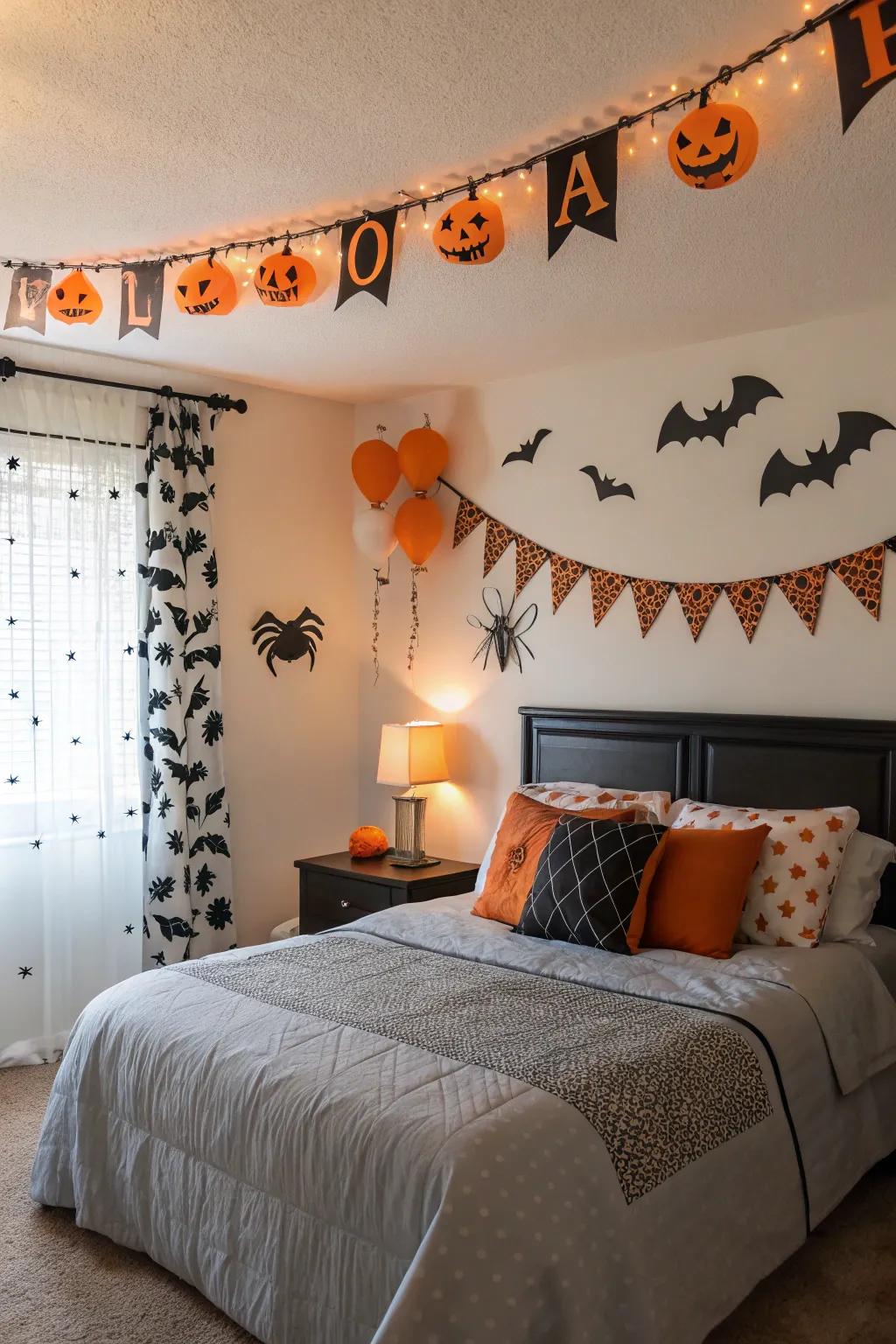 Garlands can tie your Halloween décor together beautifully.