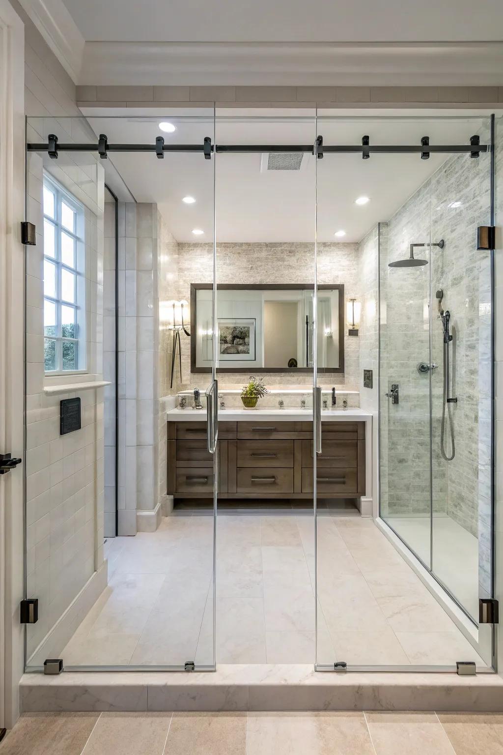 Gliding panels combine accessibility with elegant design.