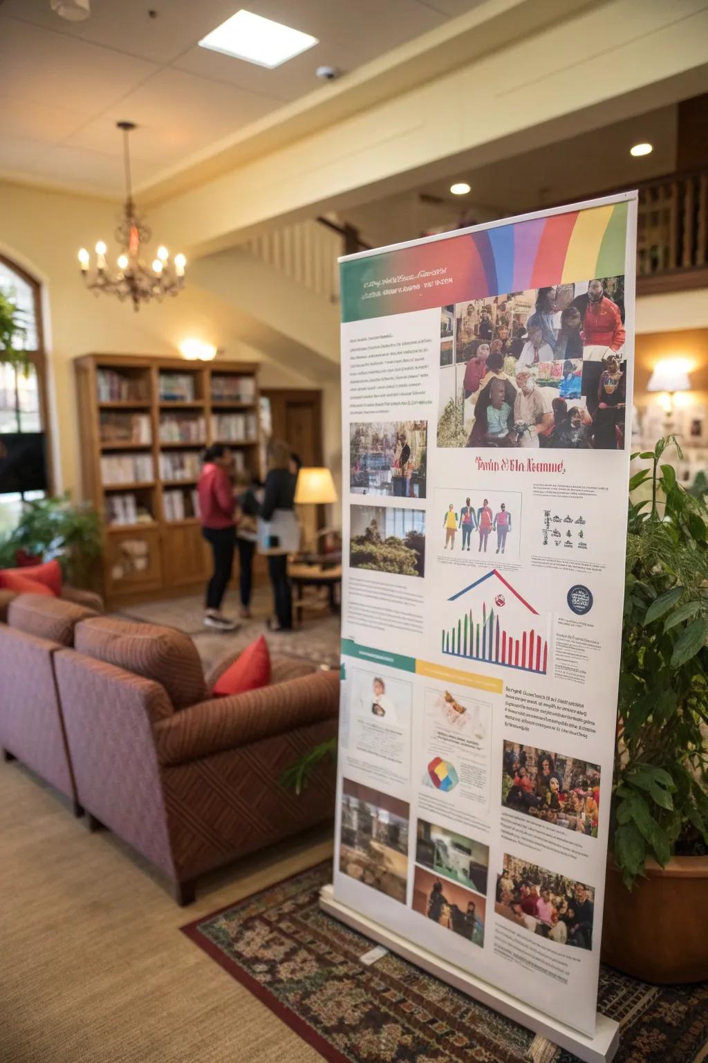 A social reforms display emphasizing the strength of change in a community area.