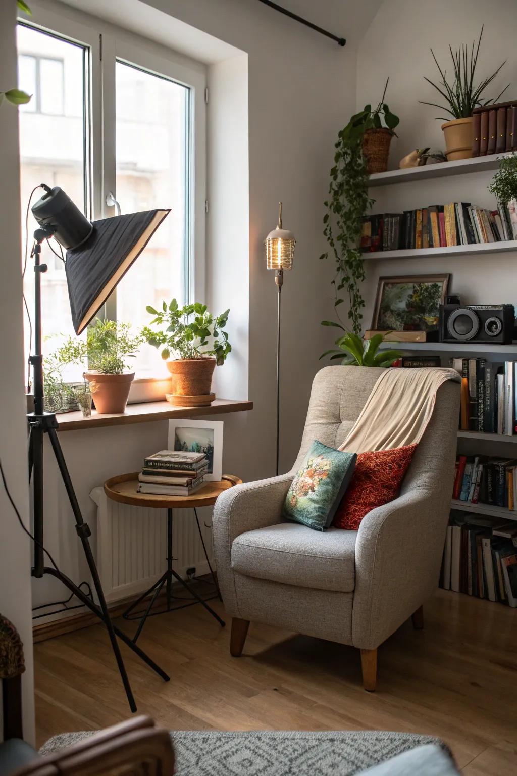 Unwind with a dedicated relaxation corner.