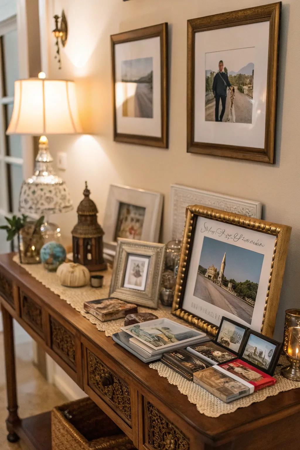 Personal touches impart warmth and individuality to the design.