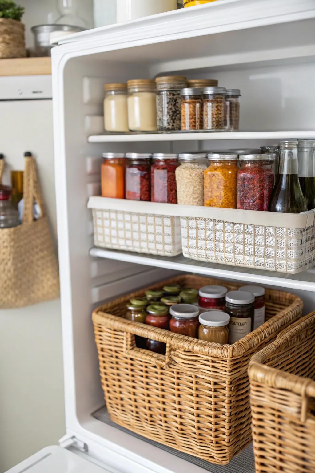 Fridge tops can add valuable storage area.