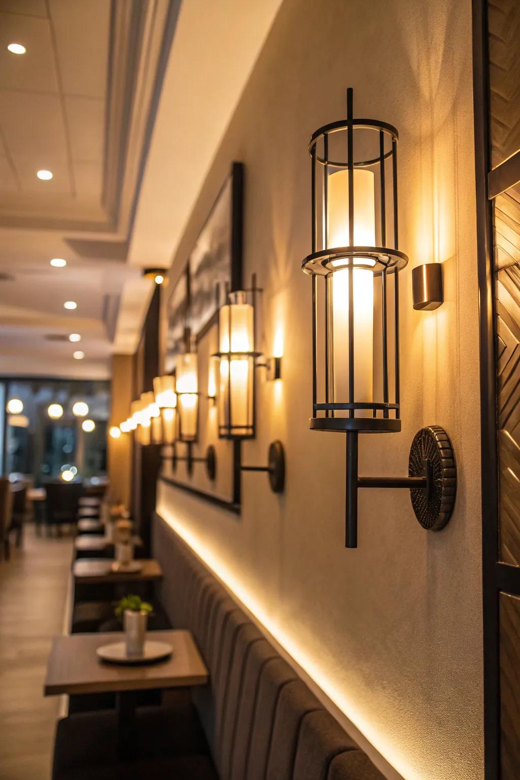 Lighting accentuates your wall's features.