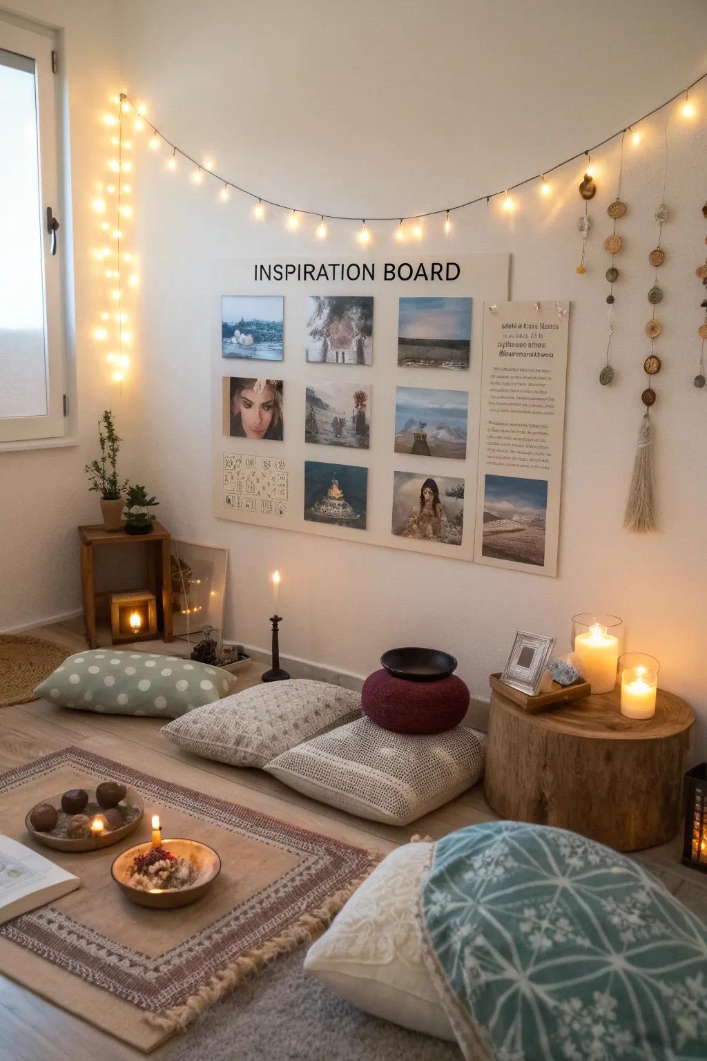 Use a board that focuses on presence and reflection to promote mindfulness.