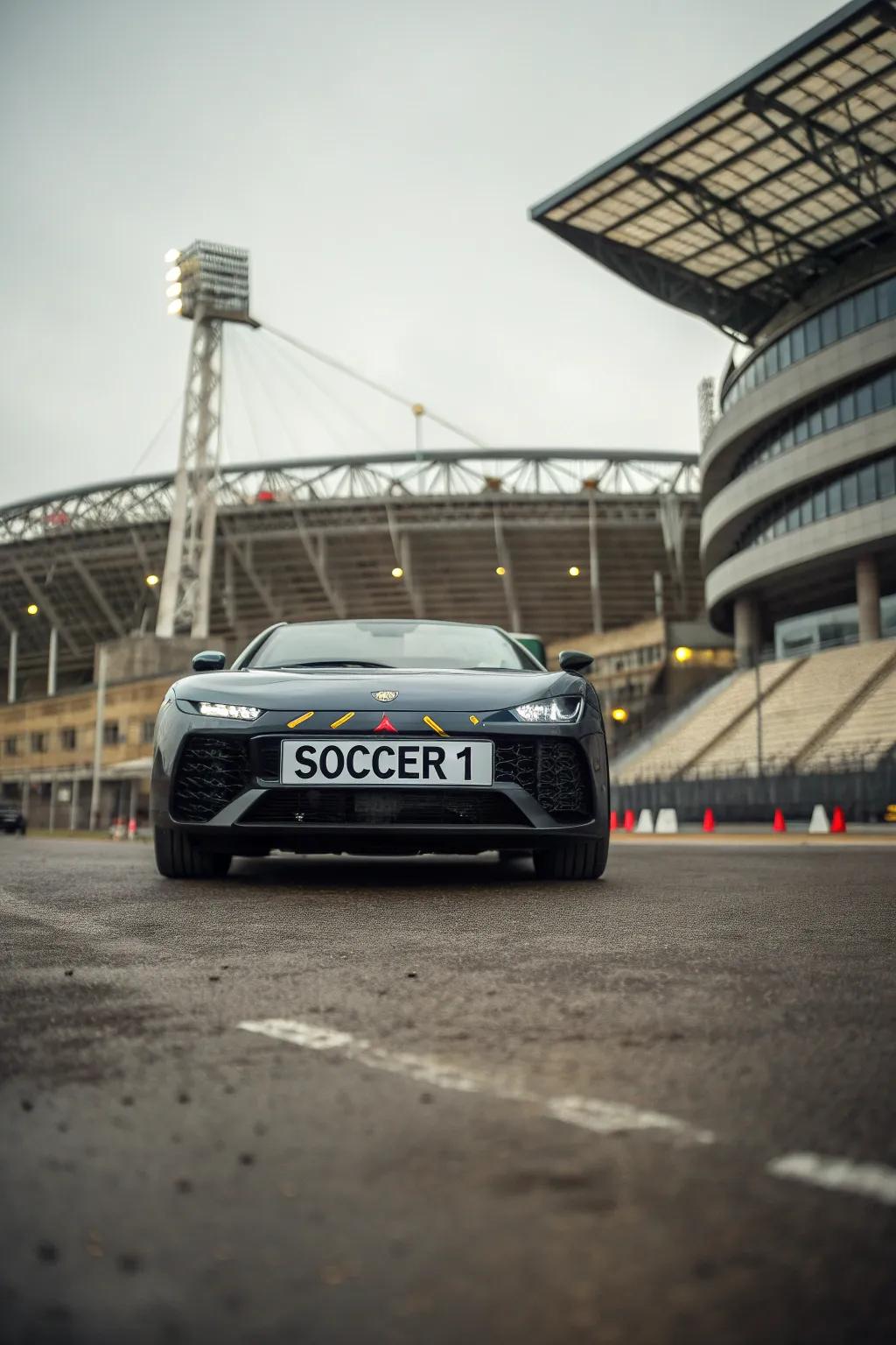 Show off your athletics zeal through a themed plate.