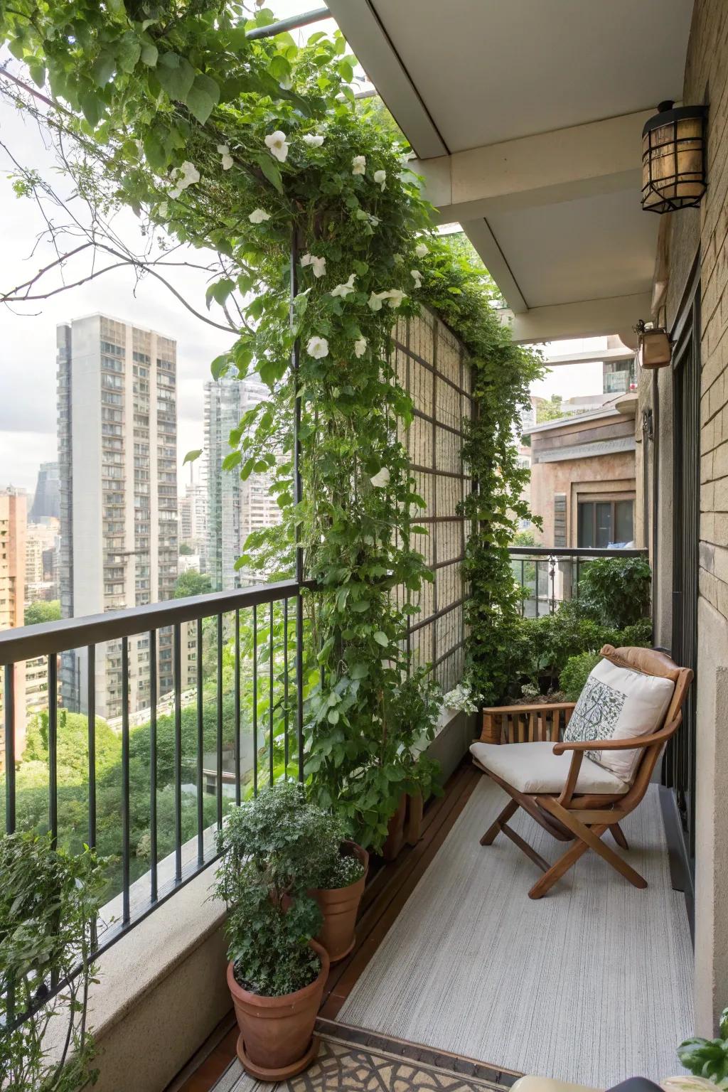 Savor a slice of nature with balcony snow vine climbing frames.