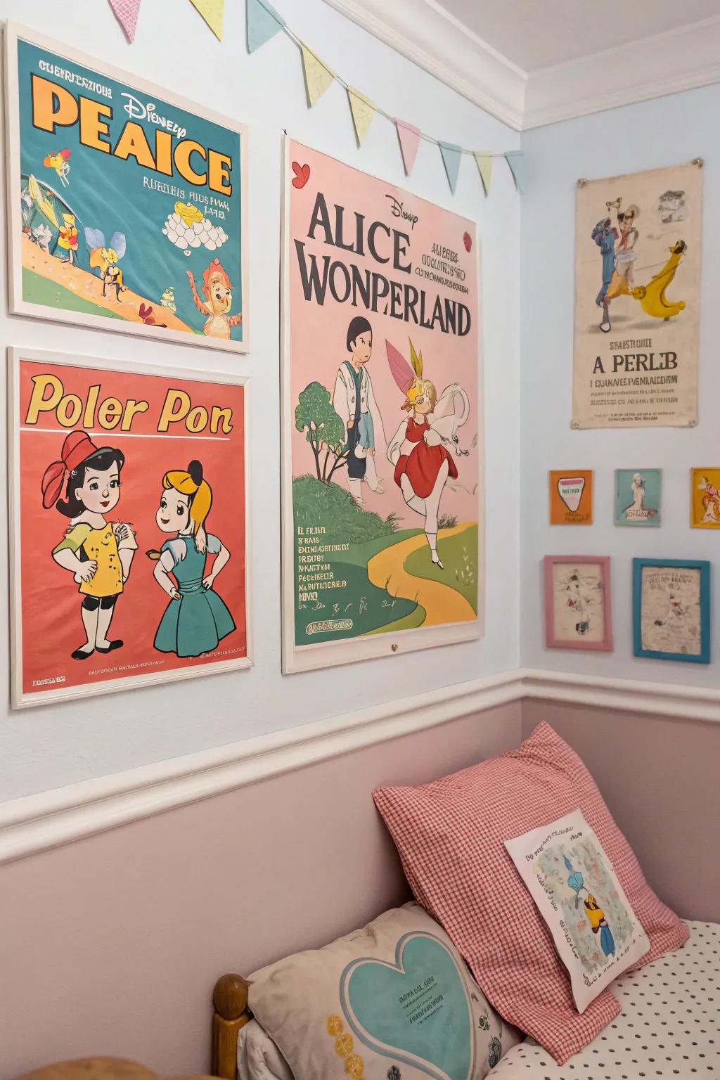 Historic poster collections introduce classic tales and charm.