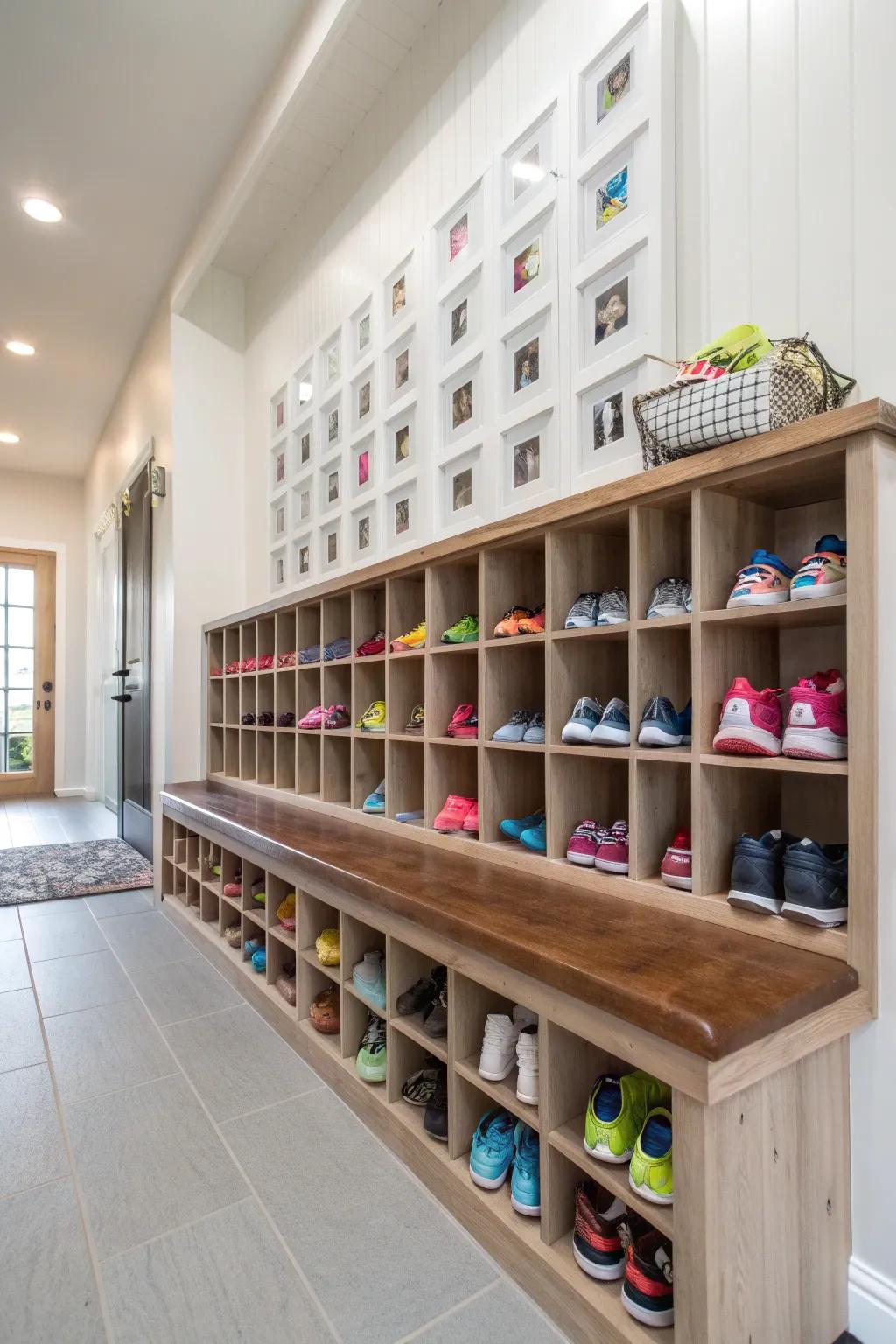Streamline mornings with entryway cubbies.