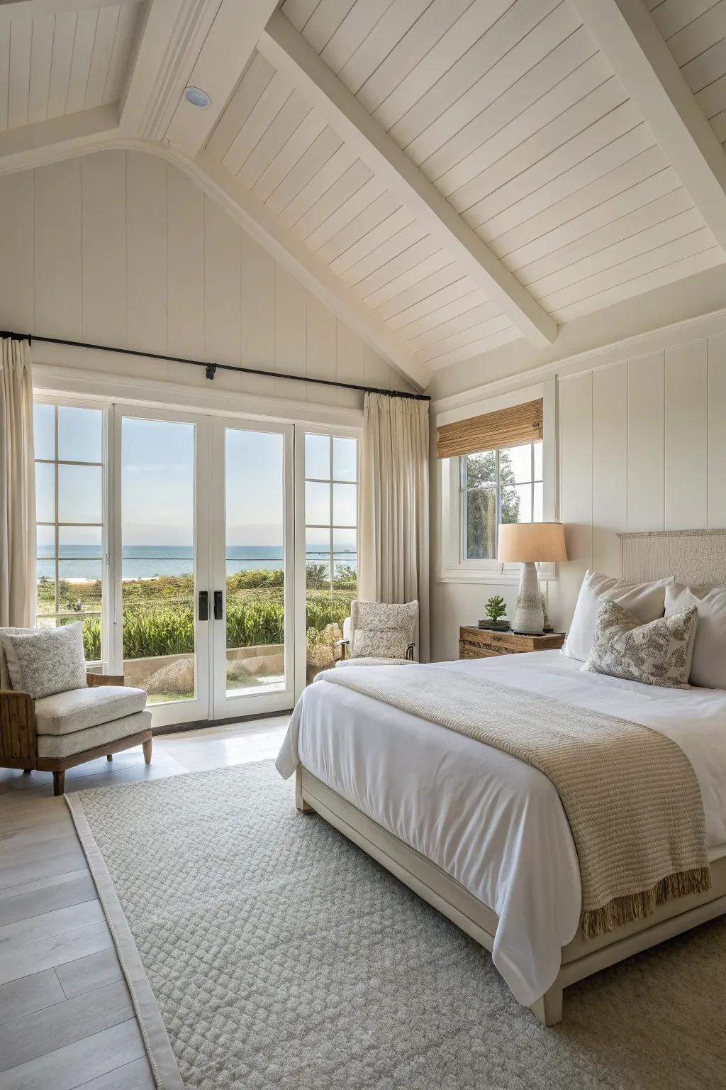 A chill design makes a peaceful bedroom.
