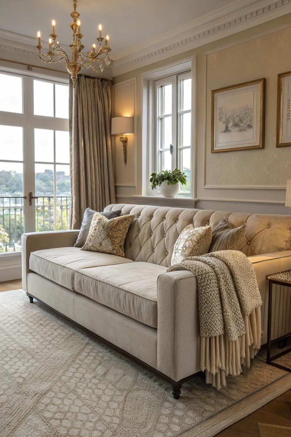 Sleeper sofa for style and functionality.