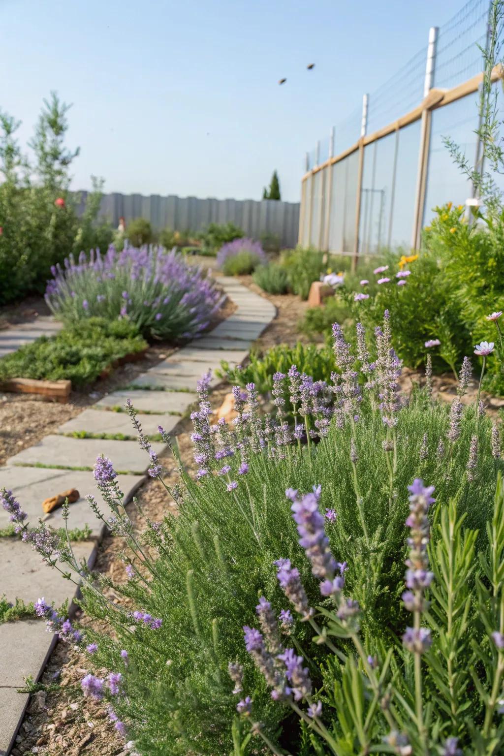 Fragrant herbs elevating the sensory dimensions of the garden.