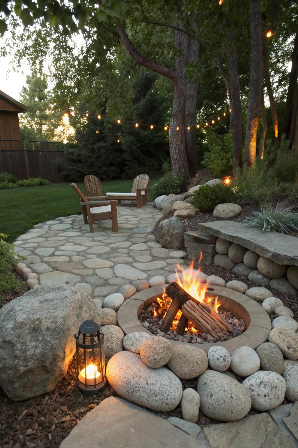 A stone fire is flawless for snug evenings.