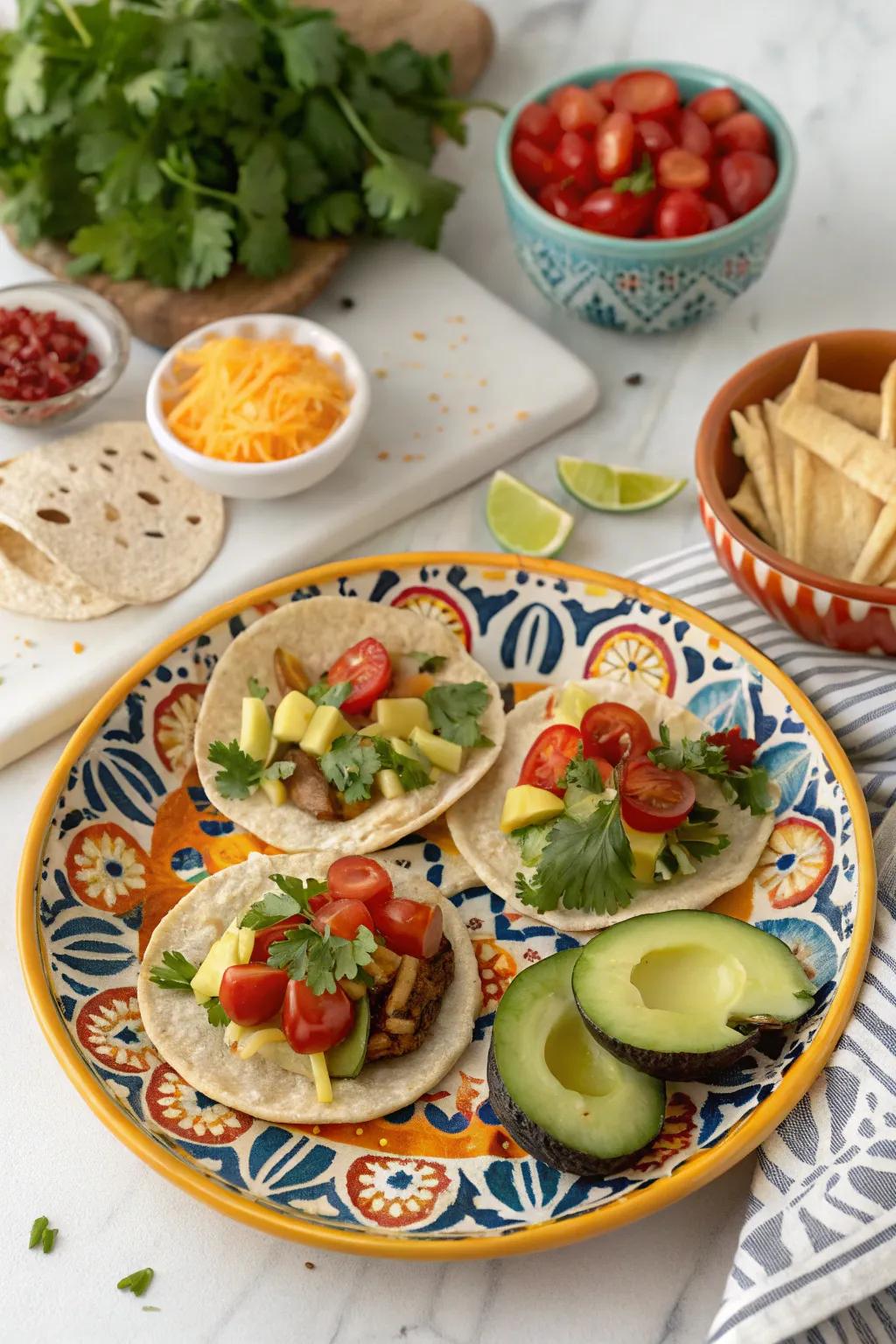 Create your own masterpiece with a build-your-own taco station.