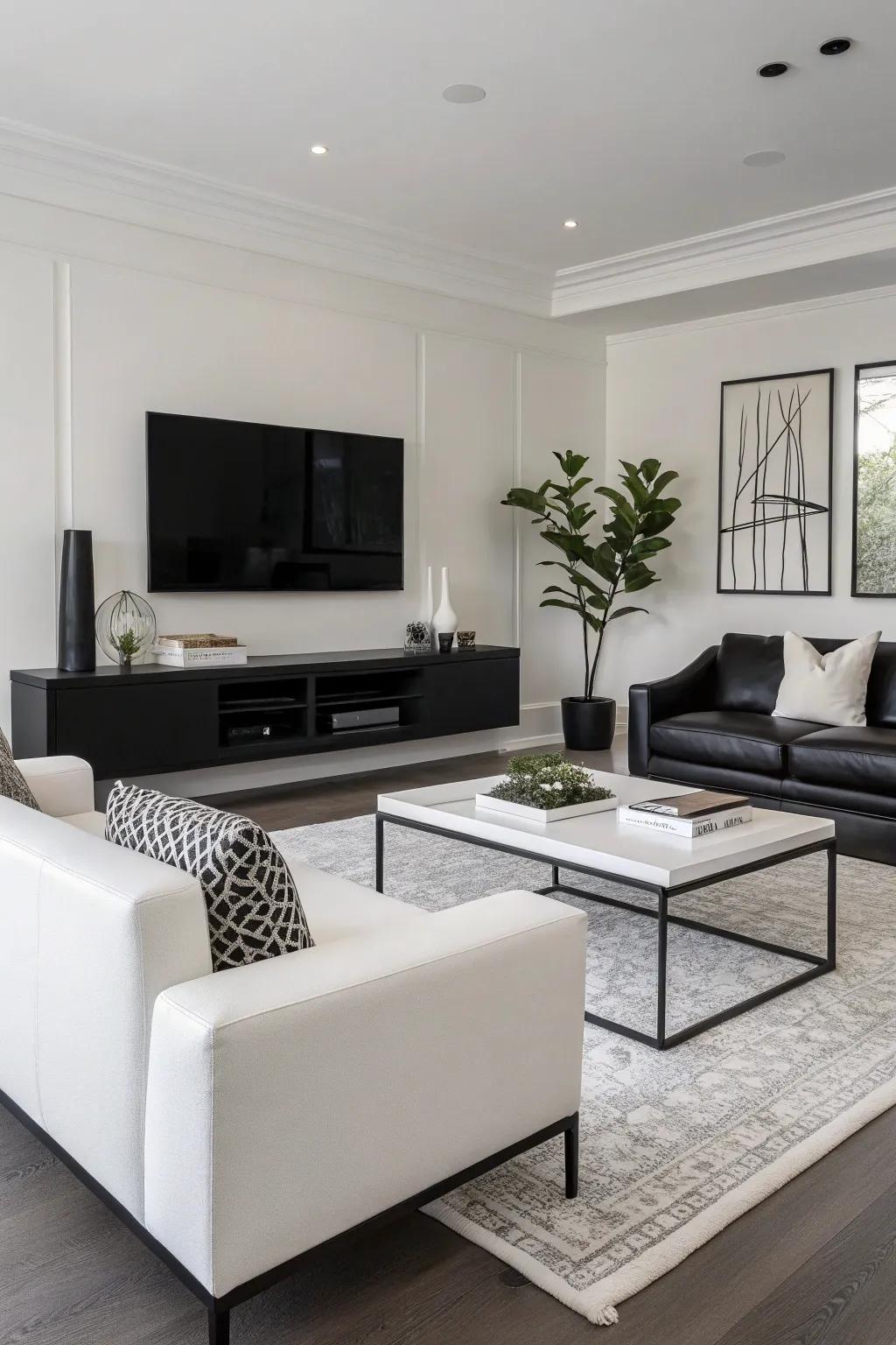 Monochrome schemes nurture a cohesive and calming minimalist ambiance.