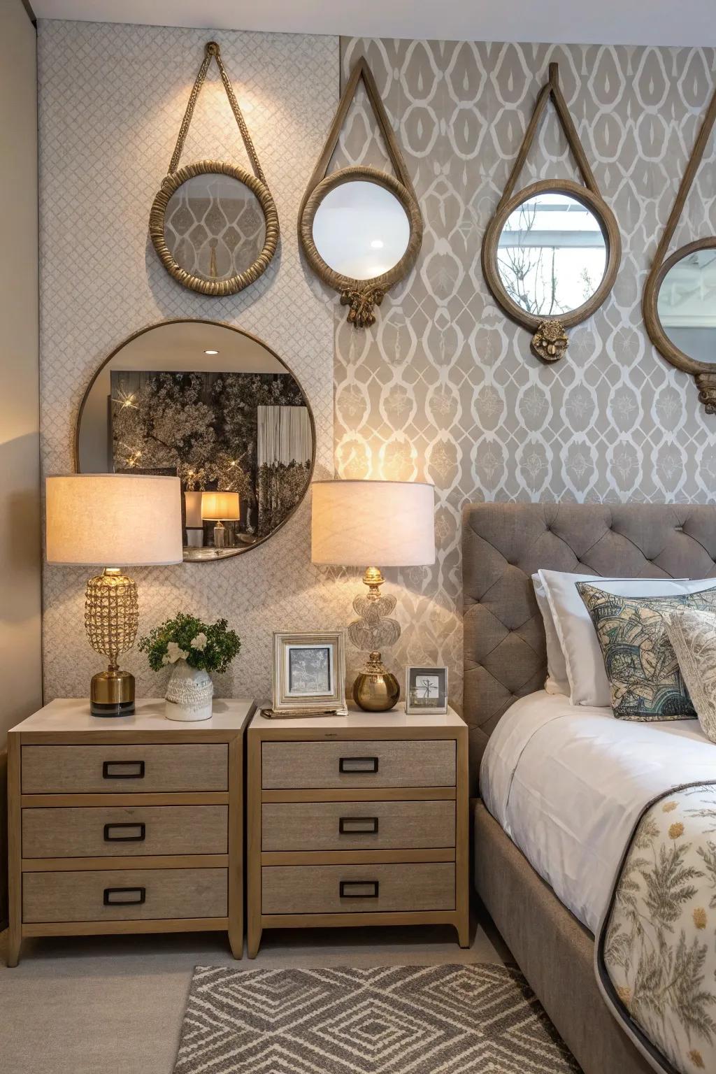 Unconventional reflector contours append surprise and ingenuity to the décor.