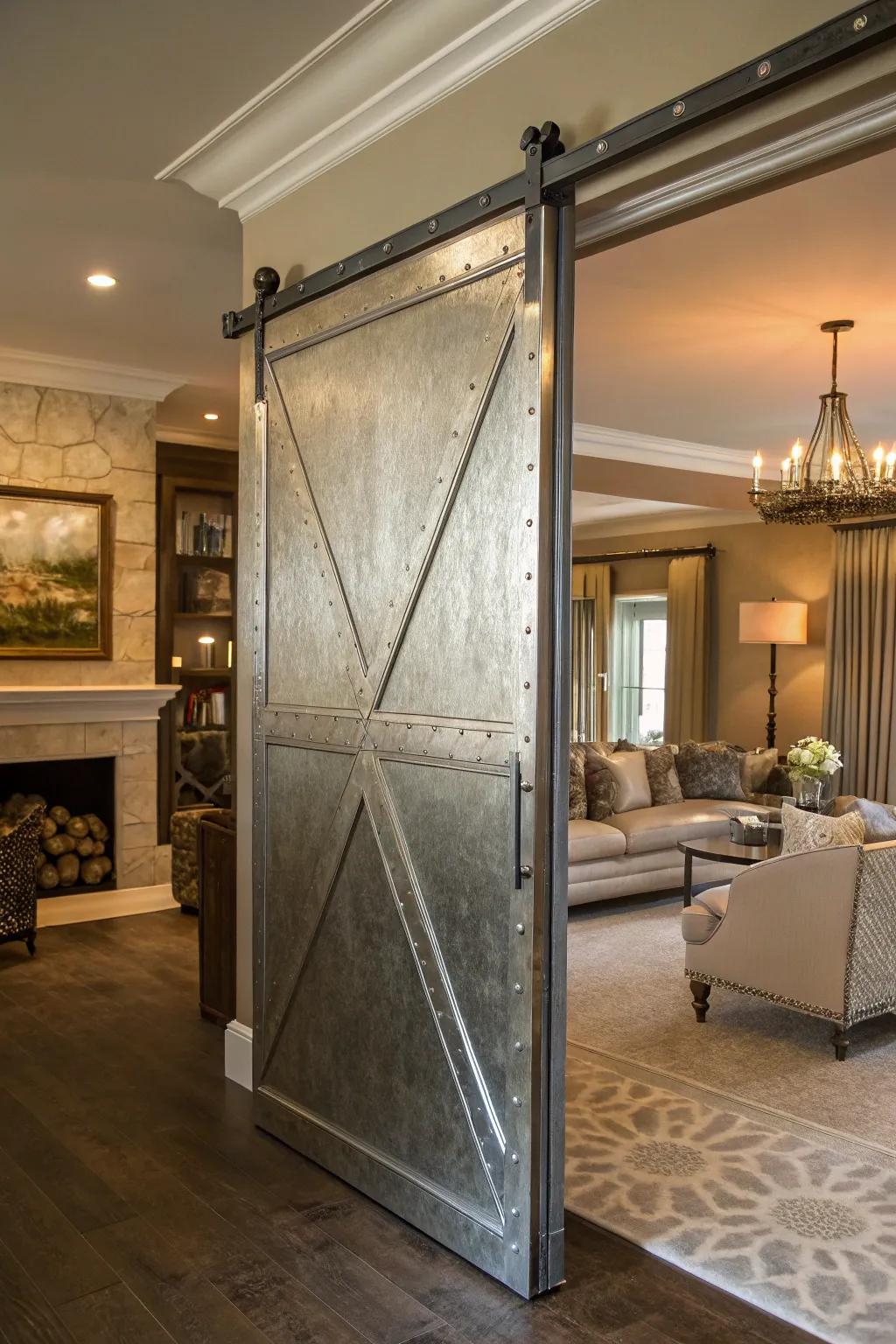 Metallic finishes impart a sense of sophistication and glamour.
