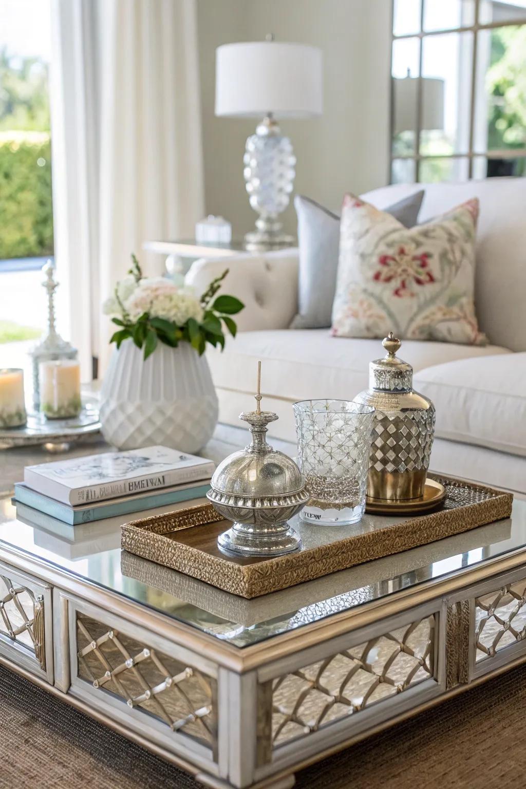 Polished facets enhance light and space in your room.