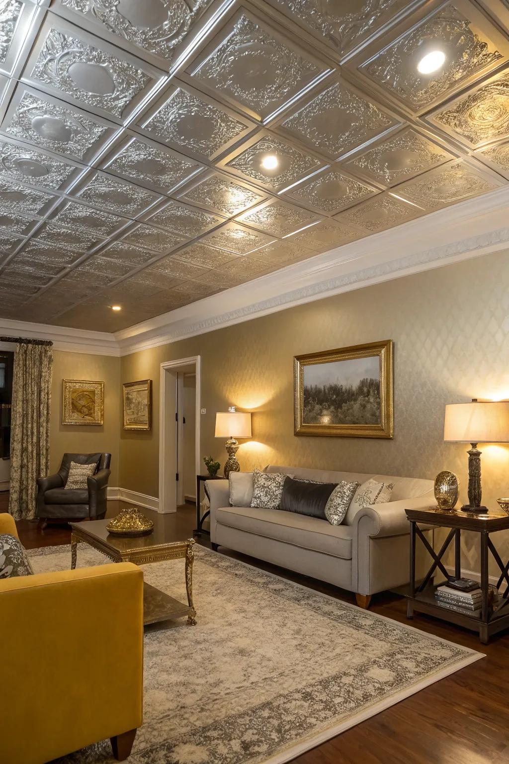 Unexpected metallic highlights add a surprising touch of luxury.