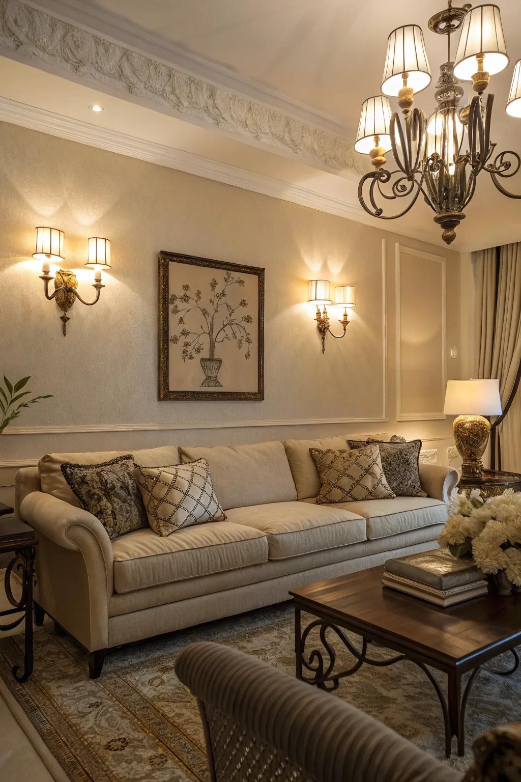 Statement illumination serves both function and form.