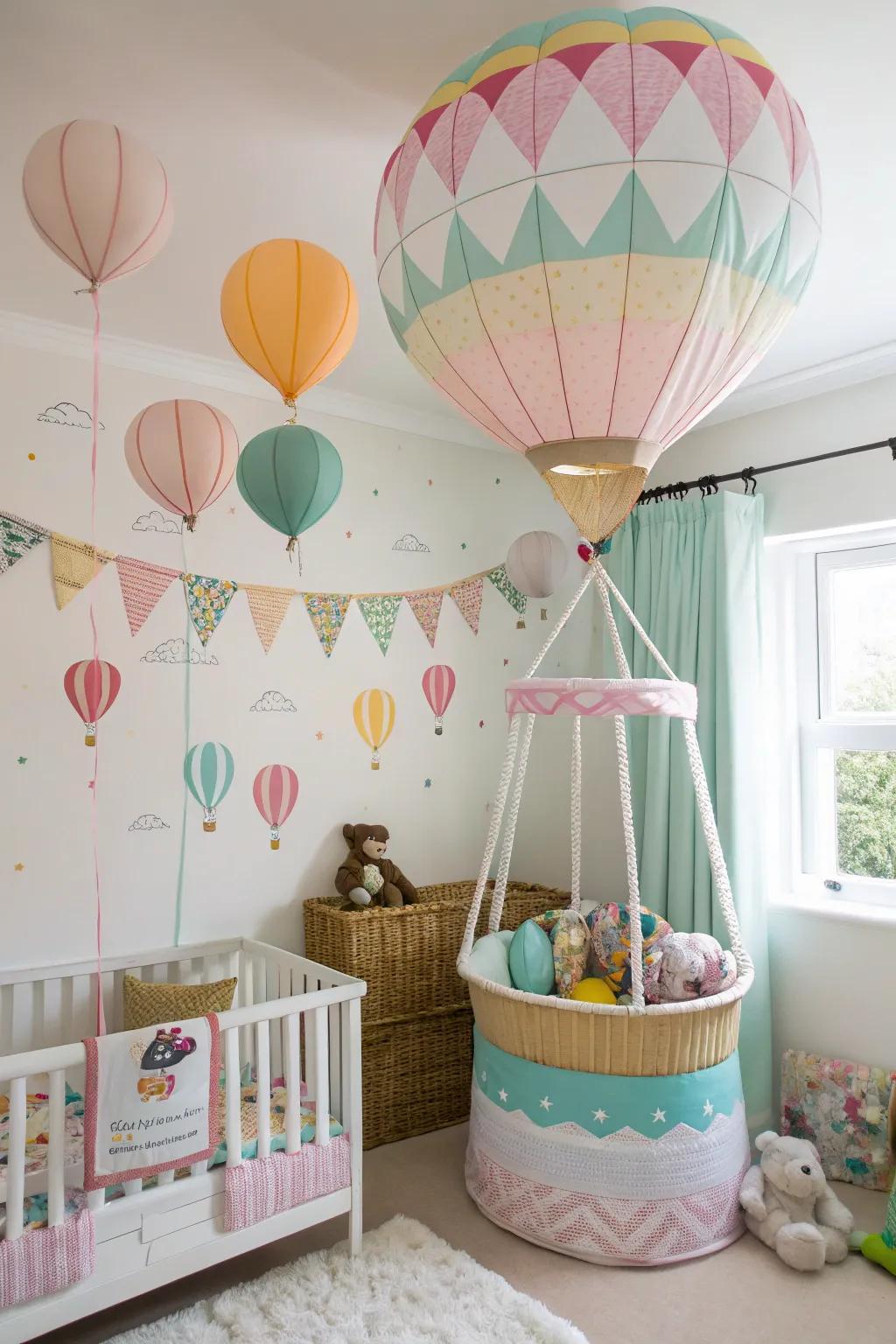 With a hot air balloon nursery, reach new heights.